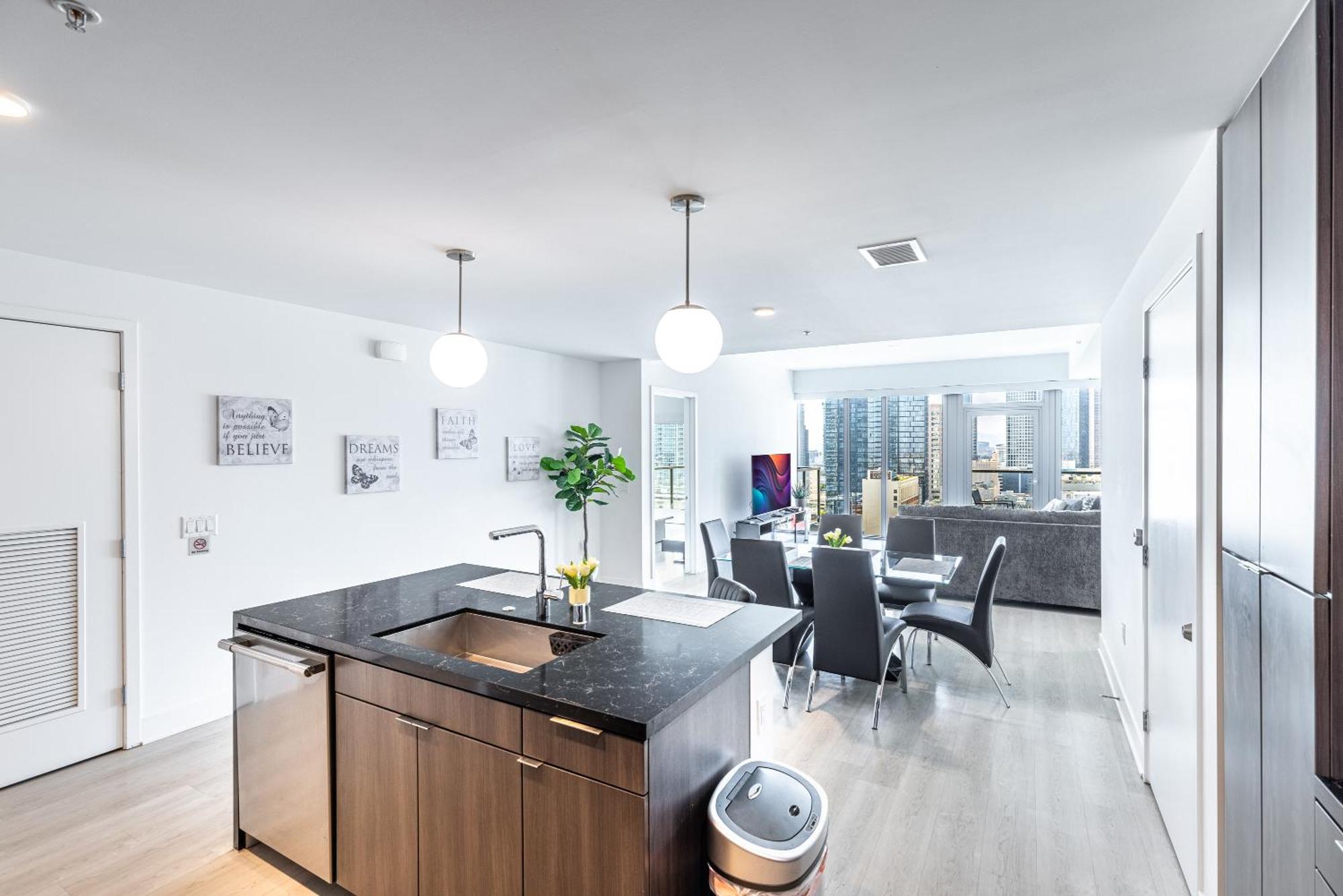 Top Floor High Rise 3 Bed Dtla Skyscraper Penthouse 洛杉矶 外观 照片