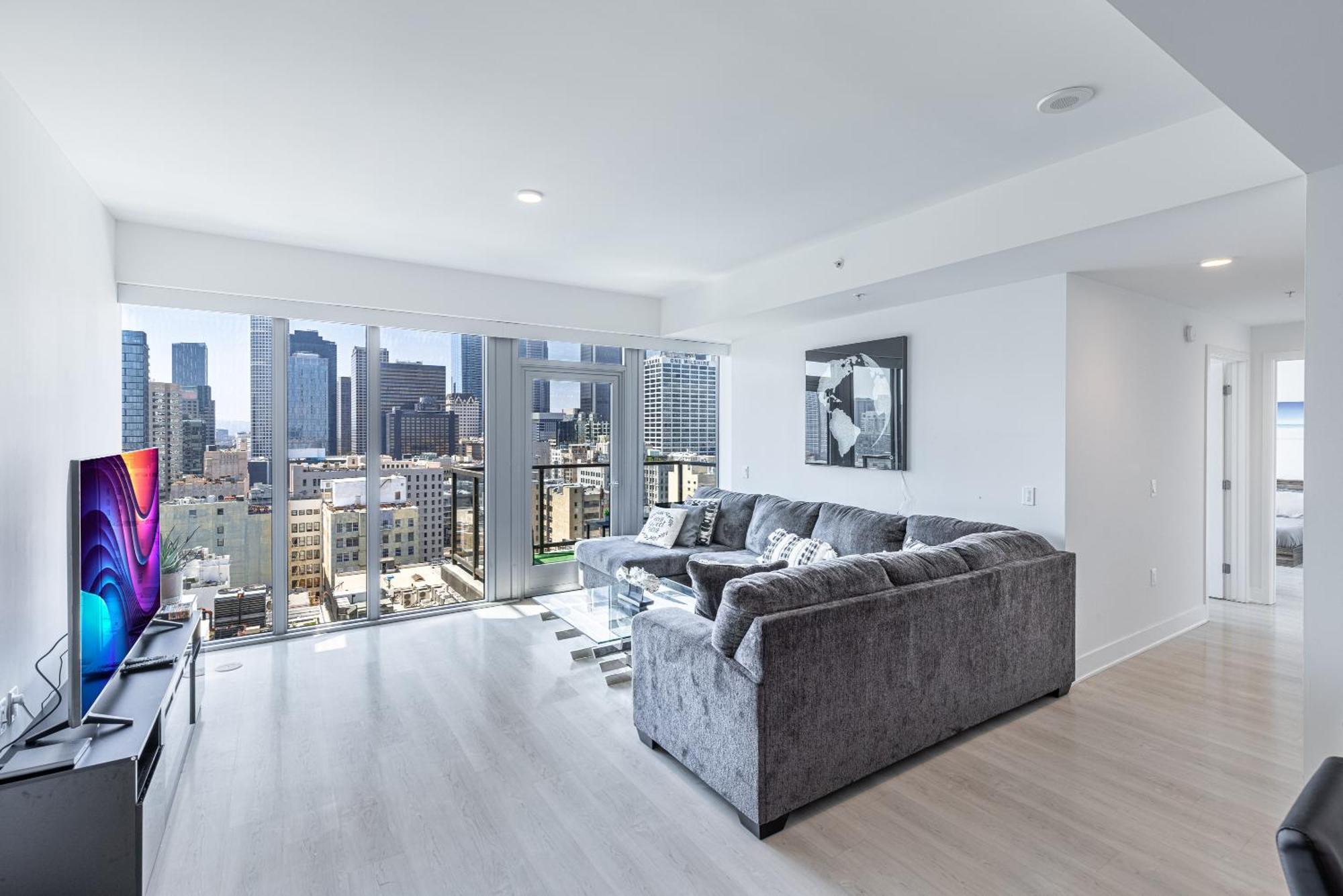 Top Floor High Rise 3 Bed Dtla Skyscraper Penthouse 洛杉矶 外观 照片